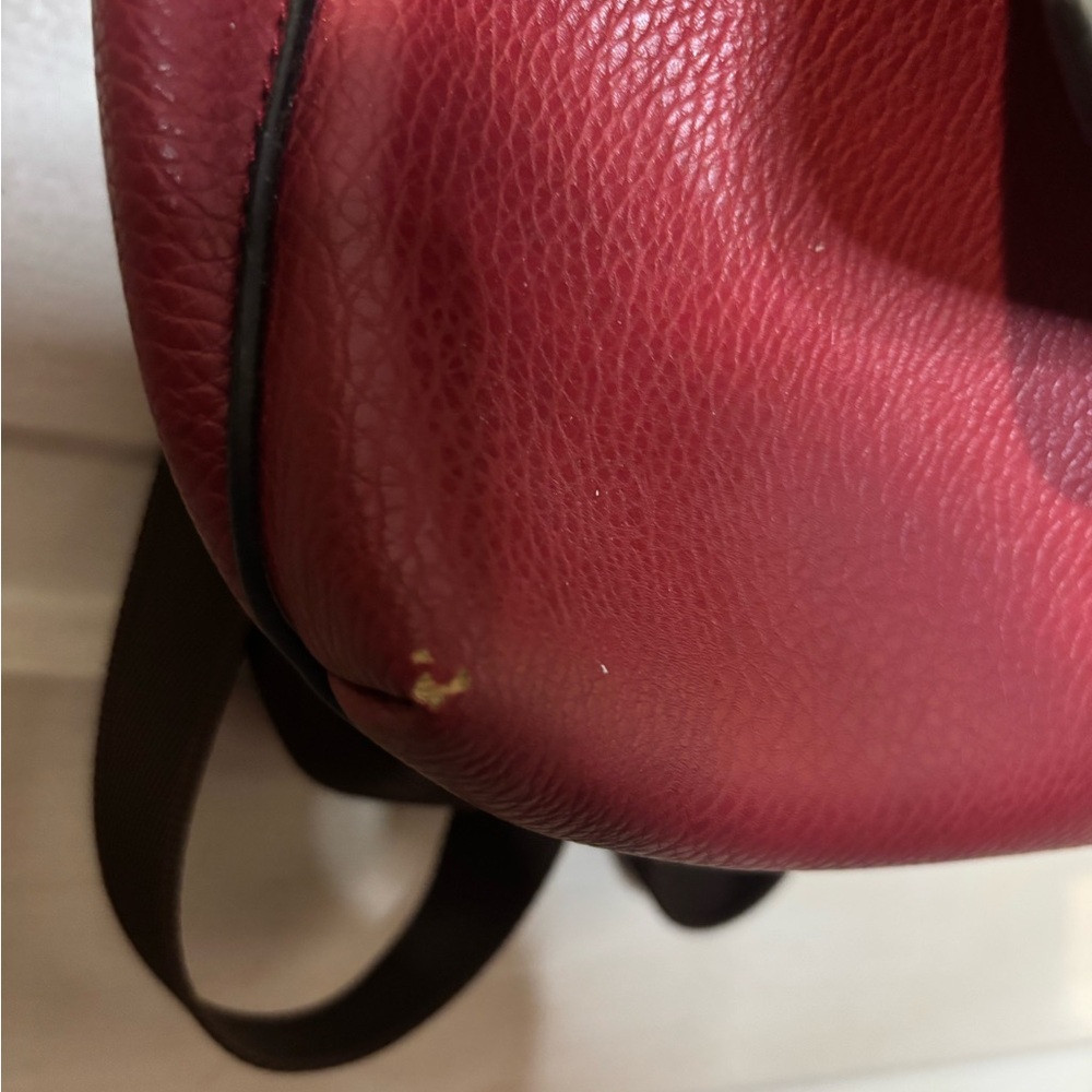 Michael Kors Burgundy Leather Backpack - Picture 5 of 5